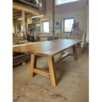Eichentisch Landhaus - Tischplatte mit Tischgestell! 240x105x76,5 cm